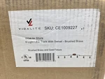 Niob Vidalite Shura 6-HEAD Led Track Light, Swivel, Brushed Brass, CE1009227 Open. Price: $91.99.