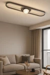 39" Qcyuui Led Ceiling Light With Crystal Ball, Metal Grey, Remote New. Price: $45.00.