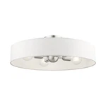 Livex Venlo Light Semi Flush, Nickel/off White Hardback 46928-91 New. Price: $247.96.