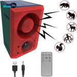 Solar Outdoor Motion Sensor Alarm Dog Barking Gunshot Sound Support New. Price: $34.99.