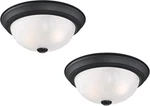 588251 Traditional 2-LIGHT Indoor Dimmable Ceiling With Alabaster Glass Fo New. Price: $35.86.