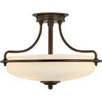 Quoizel GF1717PN Griffin 3 Light 17" Semi Flush Mount Fixture, Palladian Bronze New. Price: $279.99.