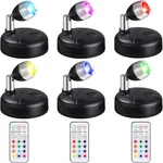 6 Pieces Battery Operated Spotlights Indoor Led Wireless Black New. Price: $60.34.