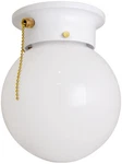 Design House 510040 6"W Flush Mount Globe Ceiling Fixture - A19 White New. Price: $30.73.
