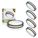 Asd Led 14" Round Flush Mount Lighting, Close To (4PK), Black New. Price: $150.41.