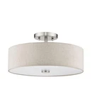 Livex Lighting 52135-91 Meridian Semi-flush Mount Brushed Nickel New. Price: $119.25.