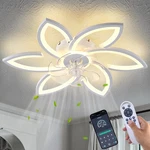 Ruibutrade Flower Modern Profile Ceiling Fan W/ Dimmable Led Light & Remote New. Price: $165.61.