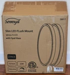 Senroyal Slim Led Flush Mount Ceiling Lights 12 Inch 22W White Opal Glass Pack Open. Price: $31.49.