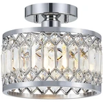 Yurnyq Crystal Ceiling Fixture, Modern Semi Flush Mount Light, Chr New. Price: $79.23.