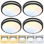 Gobright 4-PACK 36W Led Flush Mount Lights, 3200LM Black 5 Color In One Open. Price: $58.49.