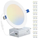 16-PACK Ultra-thin Inch Recessed Lighting, 5CCT Dimmable Canless Ceiling Li... New. Price: $122.88.
