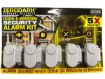 Zerodark Door & Window Security Alarm Kit 5 Pack Set Peel Stick On/off Switch New. Price: $34.99.