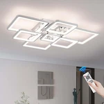 Dimmable Led Ceiling Light 35" Chrome Flush Mount With Remote For Any Room New. Price: $166.99.
