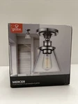 Globe Electric Mercer 1-LIGHT Chrome Flush Mount Ceiling Open. Price: $17.90.