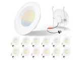 Energetic 12 Pack 5/6 Inch 5CCT Led Recessed Lighting, Dimmable With Baffle Trim Open. Price: $41.64.
