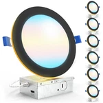 Sunco 6 Pack Black Recessed Lights Inch Canless With Night Light, Wafer T... New. Price: $88.89.