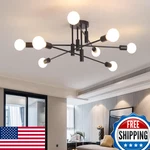 Garwarm Black Ceiling Fixture 8-LIGHTS Semi Flush Mount New. Price: $97.18.