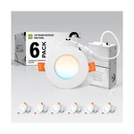 Asd Pack 3 Inch Led Recessed Light 6W, Cct 2700K-5000K CRI9... Fast Usa Ship New. Price: $62.97.