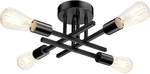 Tobusa Semi Flush Mount Ceiling Light Fixture Matte Black, Modern Sputnik Close New. Price: $83.99.