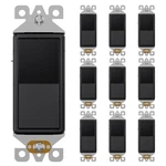 Aida Single Pole Rocker Decorator Light Switch, Glossy Black New. Price: $38.52.