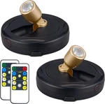 Wireless Led Spotlight, Battery Powered Picture Lights, 2 Pack, Black Gold New. Price: $28.88.