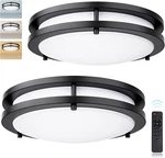 Adjustable Led Ceiling Light With Remote - Pack, Dimmable 12" Fixture New. Price: $85.99.