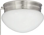 ML14297 Light 8" Wide Flush Mount Bowl Ceiling Fixture With Pull Chain - Brush New. Price: $39.99.