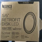 Sunco 5/6 Led Disk Lights Flush Mount Ceiling Fixture Recessed 5000K D... New. Price: $35.00.