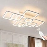 Modern Ceiling Light, 39.4'' Dimmable Led White 8 Rings New. Price: $261.47.