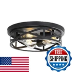 Wyneyet Farmhouse Cage Ceiling Fixtures, 3-LIGHT Indoor Close To New. Price: $49.18.