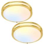 13 Inch Flush Mount Fixtures, 2-PACK Gold Led Ceiling Lights With 2700K... New. Price: $69.62.