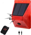 Solar Outdoor Motion Sensor ALARM-129DB Loud Siren Lamp Noise Maker, 4 Working New. Price: $46.99.