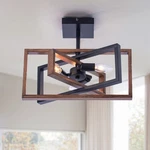 Industrial Rectangle Flush Mount Ceiling Light,rotatable Metal Frame,rustic R.... Price: $77.79.