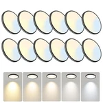 Wkoncldy 7.5INCH Led Ceiling Lights, Colors Selectable 7.5IN-12PACK, Black New. Price: $161.83.
