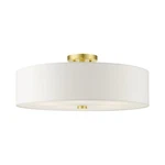 Livex Meridian Light Semi Flush Mount, Satin Brass 52142-12 New. Price: $319.96.