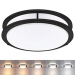 Black Flush Mount Ceiling Light, 13 Inch Led Fixture With 5CCT(... New. Price: $45.12.