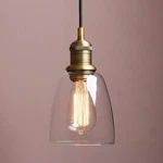 Yosoan Vintage Pendant Light Clear Glass Hanging Ceiling Fixture, Antique Fini Open. Price: $44.99.