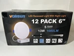 Volisun 12 Pack 6 Inch 5CCT Canless Led Recessed Light With Night 1080LM Open. Price: $54.97.