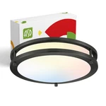 Asd Led 12" Round Flush Mount Lighting, Close To (1PK), Black New. Price: $45.99.
