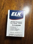 ELK-6023BR Wireless Recessed Door Sensor Brown, New Old Stock. Price: $19.99.