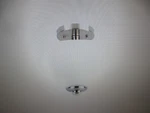 Globe Electric Hudson 2-LIGHT Brushed Nickel Chrome Accents Flush Mount Open. Price: $21.80.