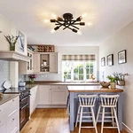 Asgyisa Semi Flush Mount Modern Ceiling Fixture 6 Lights Y-102 Black Used. Price: $31.96.