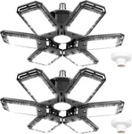 2 Led Garage Lights 180W Deformable 18000LM Close To Pack, Black New. Price: $38.76.