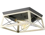 Progress Lighting Briarwood 12" 2LIGHT Graphite Flushmount Faux-painted Open. Price: $42.88.