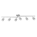 Globe Electric 59355 Kearney 6-LIGHT Foldable Track 7.95", Nickel, New. Price: $141.99.
