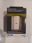 New Eaton Cooper Motion Sensor Light Switch # OS306S White In Box. Price: $10.00.
