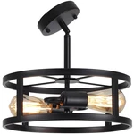 Industrial Black Semi Flush Mount Ceiling Light,farmhouse Kitchen Lighting, S... New. Price: $95.20.