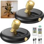 LER0KTR Rechargeable Battery Led Spotlight Indoor: Wireless 2 Pack, Black New. Price: $62.27.