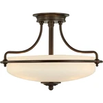Quoizel GF1717 Bronze Griffin 3-LIGHT 17"W Semi-flush Mount Ceiling Fixture New. Price: $299.99.
