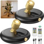 Rechargeable Battery Led Spotlight Indoor: Wireless Mini Art 2 Pack, Black New. Price: $34.79.